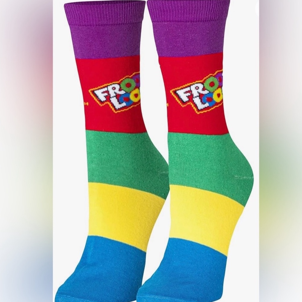 FINAL PRICE DROP Kellogg’s Froot Loops NWT Crazy Socks Red Blue Green OS